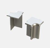 Arbeitsplattenabschlussleiste Wandanschlussleiste ALUMINIUM SATIN (Vertikal-set)