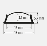 ALUMINIUM BENDABLE PROFILE FOR LED FLEXIBLE STRIP, 2M