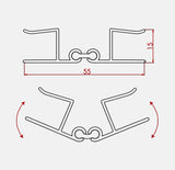 Eckabschluss für Küchensockel 100mm ALUMINIUM SATIN