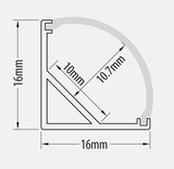 ALUMINIUM PROFILE FOR LED FLEXIBLE STRIP, ANGULAR, 2M